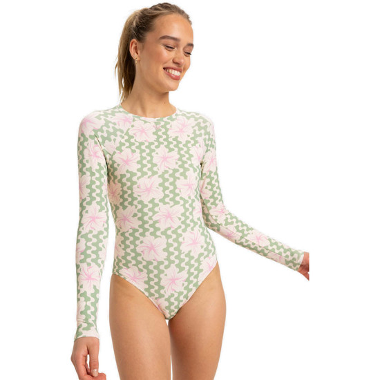 Roxy Γυναικείο ολόσωμο μαγιό Hibiscus Daze - Long Sleeves Swimsuit